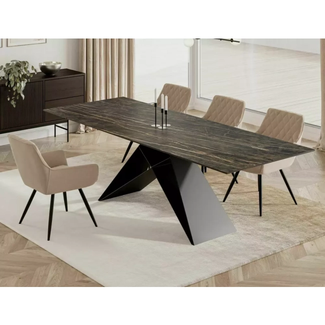 STÓŁ WESTIN CERAMIC CZARNY NOIR DESIRE / CZARNY MAT (160-240)X90